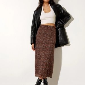 NWT Rindu Midi Skirt in Flower Garden Brown
